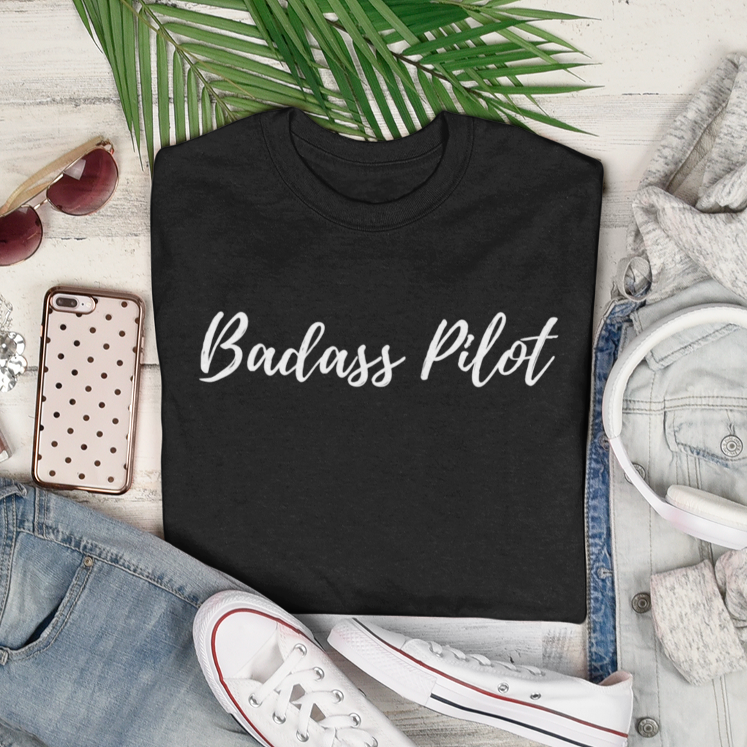 Women Pilot Shirts | Badass Lady Pilot T-Shirt | Buster AV Crew